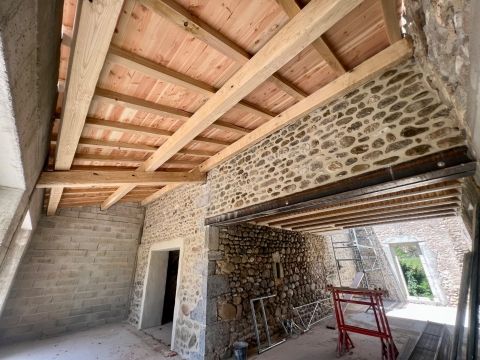 Charpente en châtaignier